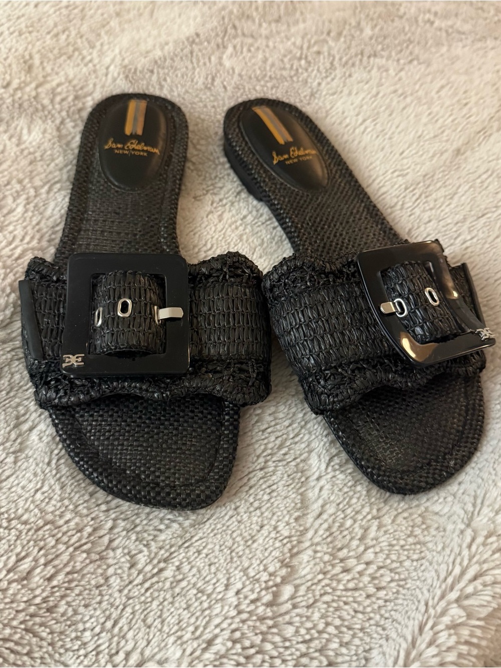 Sam Edelman Bambi Raffia Slide Sandals
